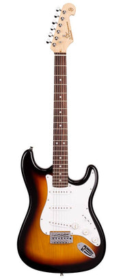 SX: Elektrische Gitaar Met 3 Single Coil Elementen En Vintage Tremolo, Inclusief Tas,