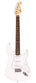 SX: Elektrische Gitaar Met 3 Single Coil Elementen En Vintage Tremolo, Inclusief Tas, Wit
