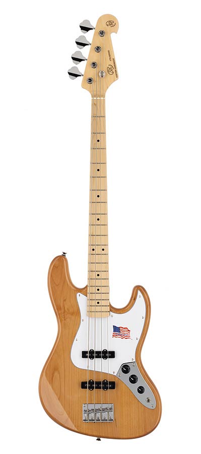 SX: Ald Series J-Style Elektrische Basgitaar, USA Elzen, Naturel