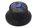 Boston KB-262 Bell knob with abalone inlay, black