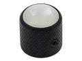 Boston KB-236 Dome knob with pearloid inlay, 18x18mm with set screw, black