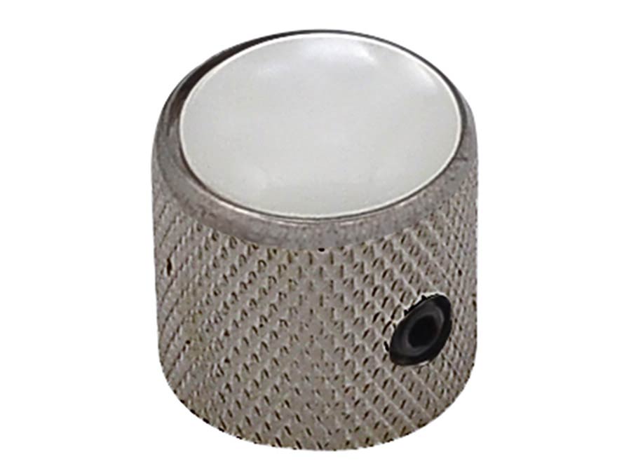 Boston KBN-236 Dome knob with pearloid inlay, 18x18mm with set screw, black nickel