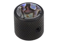 Boston KB-237 Dome knob with abalone inlay, 18x18mm with set screw, black