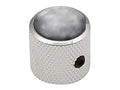 Boston KN-239 Dome knob with black pearl inlay, 18x18mm with set screw, nickel