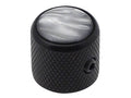 Boston KB-239 Dome knob with black pearl inlay, 18x18mm with set screw, black