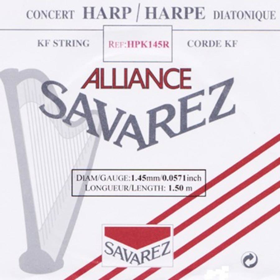 Savarez: Kleine Of Concert Harp Snaar, Plain Kf, 1,45mm, Lengte: 1,5 Meter, Rood
