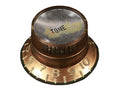 Boston KG-130-TSR Hat knob LP/SG style, gold with silver cap, relic, Tone, metric size for import/Japan pots
