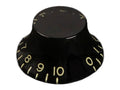 Boston KB-160I-R Bell knob, LP, embossed numbers, inch size for USA pots, relic black