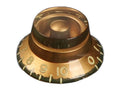 Boston KG-160I-R Bell knob, LP, embossed numbers, inch size for USA pots, relic gold