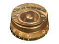 Boston KG-110I-R Speed knob (hatbox), inch size for USA pots, relic gold