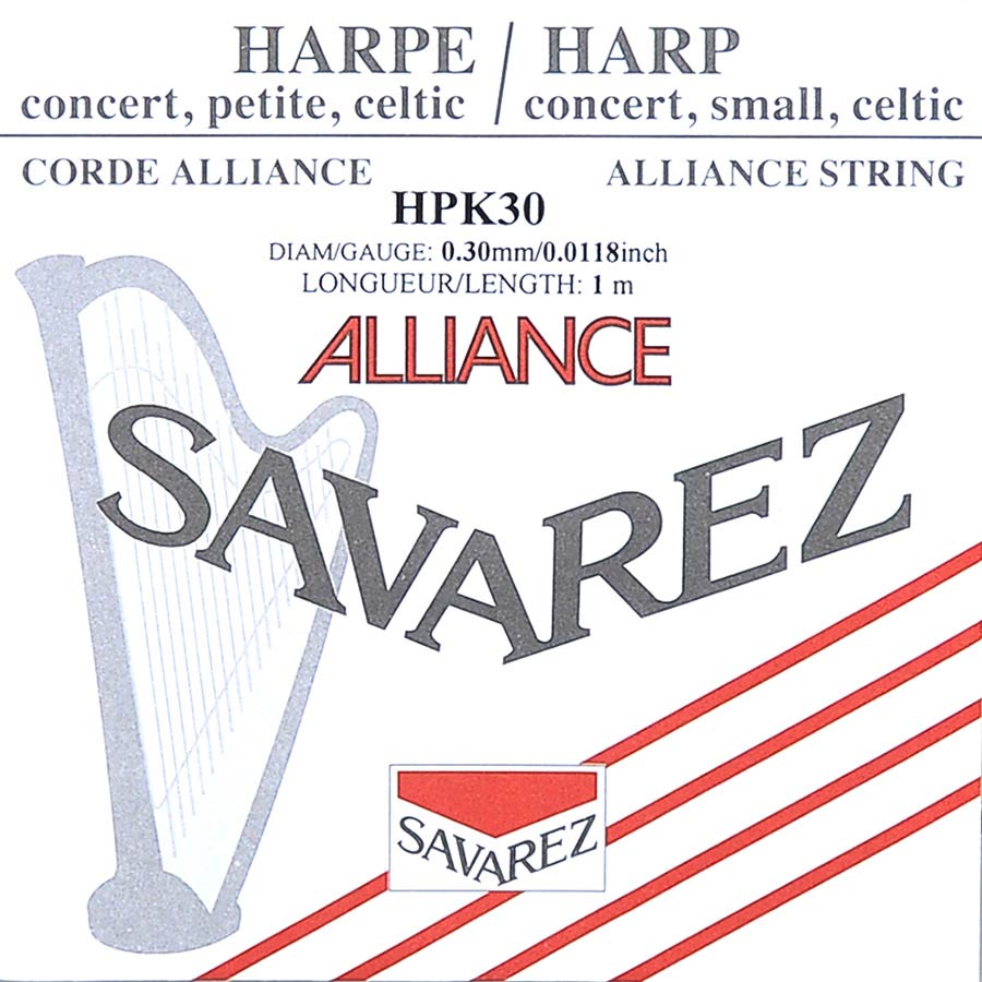 Savarez: Kleine Of Concert Harp Snaar, Plain Kf, 0,30mm, Lengte: 1 Meter