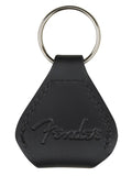 Fender leather pick holder keychain, black