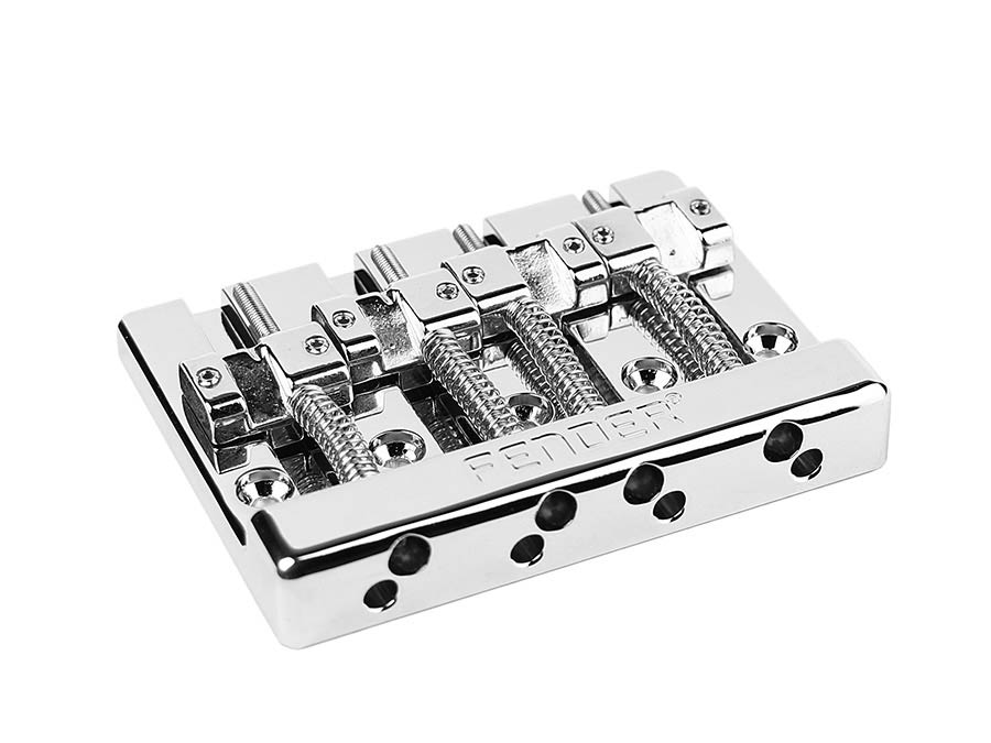 Fender bridge assembly HiMass 4-string Bass, chrome with zinc saddles