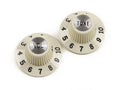 Fender 1965 Jazzmaster Witch Hat knobs, 2pcs, vintage white