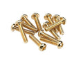 Fender pickup/selector switch mounting screws, Philips roundhead, gold, 12 pcs