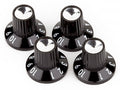 Fender amplifier knobs, push-on, black, set of 4