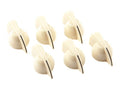 Fender amplifier knobs, chicken head style, creme, set of 6