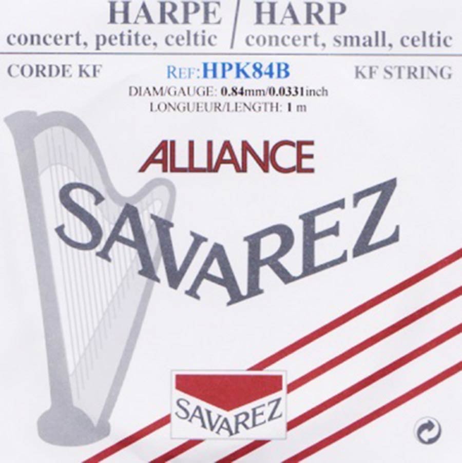 Savarez: Kleine Of Concert Harp Snaar, Plain Kf, 0,84mm, Lengte: 1 Meter, Zwart