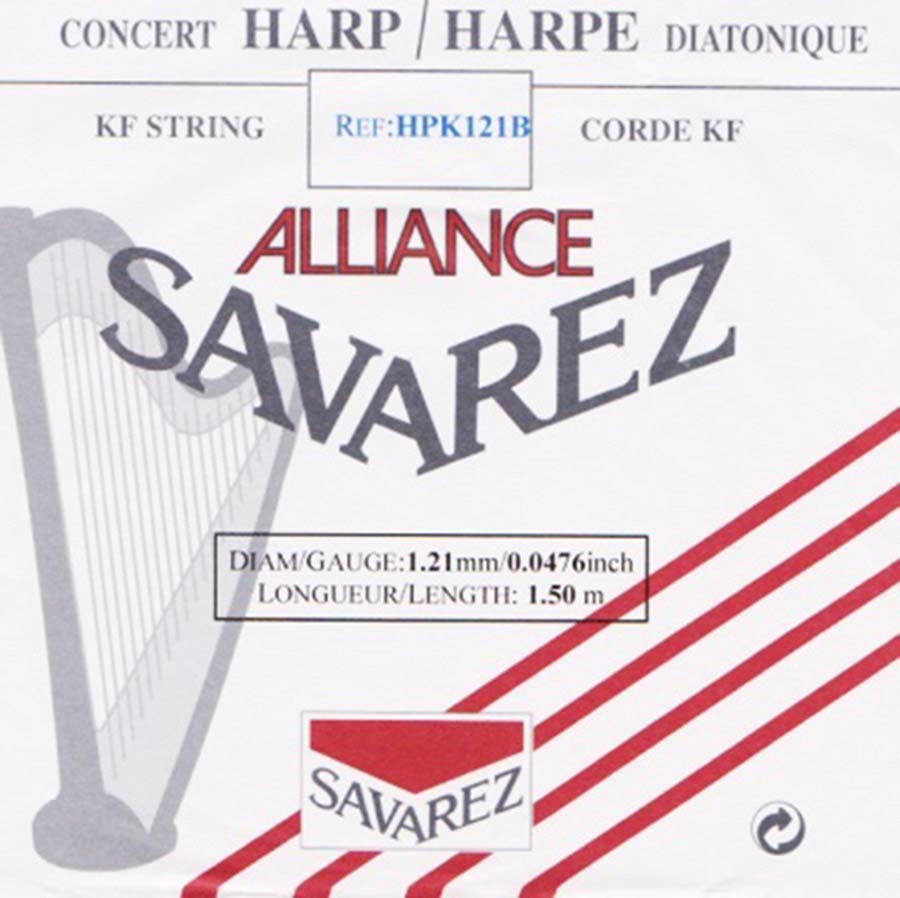 Savarez: Kleine Of Concert Harp Snaar, Plain Kf, 1,21mm, Lengte: 1.5 Meter, Zwart