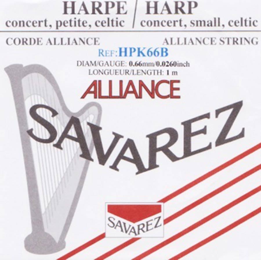 Savarez: Kleine Of Concert Harp Snaar, Plain Kf, 0,66mm, Lengte: 1 Meter, Zwart