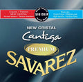 Savarez: Snarenset Klassieke Gitaar, New Cristal Trebles, Cantiga Premium Silver Wound Basses, Mixed Tension