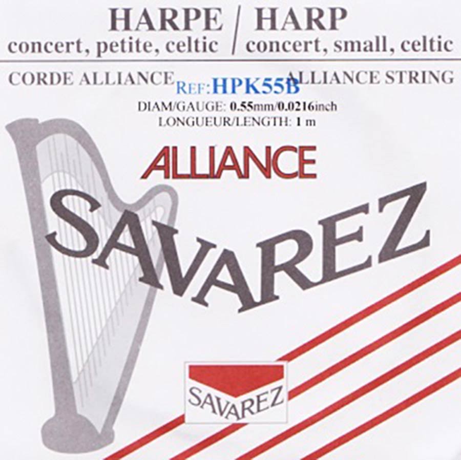 Savarez: Kleine Of Concert Harp Snaar, Plain Kf, 0,55mm, Lengte: 1 Meter, Zwart
