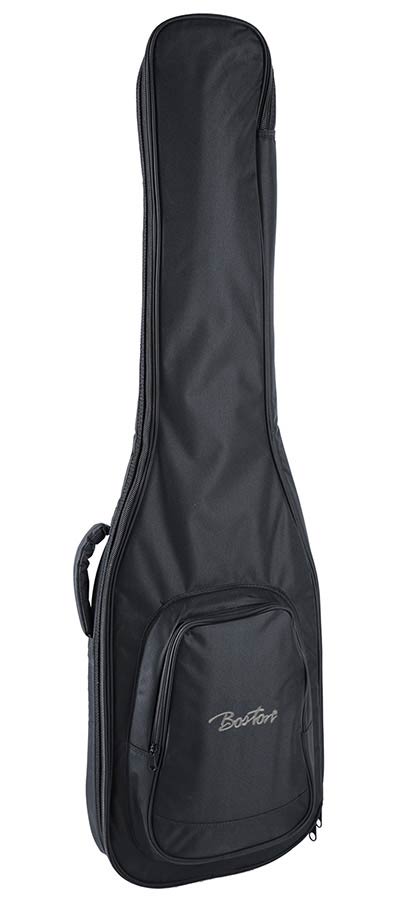 Boston B-06.2 Gigbag voor basgitaar, 6 mm. voering, nylon, 2 riemen, groot voorvak, zwart