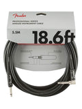 Fender instrumentkabel, zwart, 18.6ft, 1x haakse jack