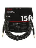 Fender instrument cable, 15ft, black tweed