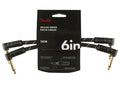 Fender patch cables (2 pcs), 6", black tweed