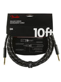 Fender instrument cable, 10ft, black tweed