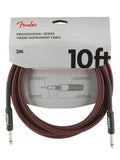 Fender instrument cable, 10ft, red tweed