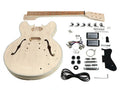 Boston KIT-ES-45 Gitaar zelfbouwpakket, archtop thinline model, esdoorn body, mahonie set neck, 2x HB pickup