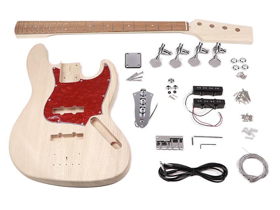 Boston KIT-JB-15 Basgitaar zelfbouwpakket, Jocker Bass, mahonie body, esdoorn hals, pau ferro toets, chroom hardware