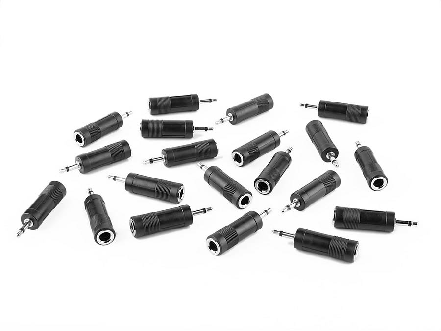 Boston AT-100/20 Adaptor, 6,3mm jack female mono, 20 pcs bulk pack, 3,5mm jack male mono