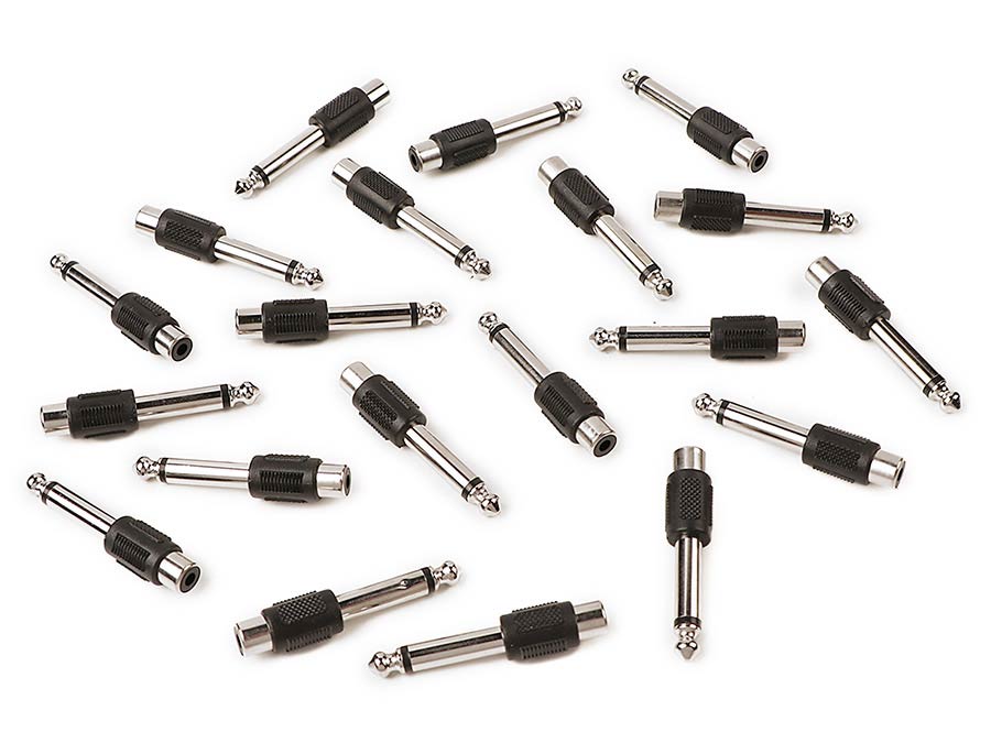 Boston AT-190/20 Adaptor, RCA female, 20 pcs bulk pack, 6,3mm jack male mono