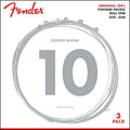 Fender snarenset elektrisch, pure nickel, regular: 010-013-017-026-036-046, 3-pack