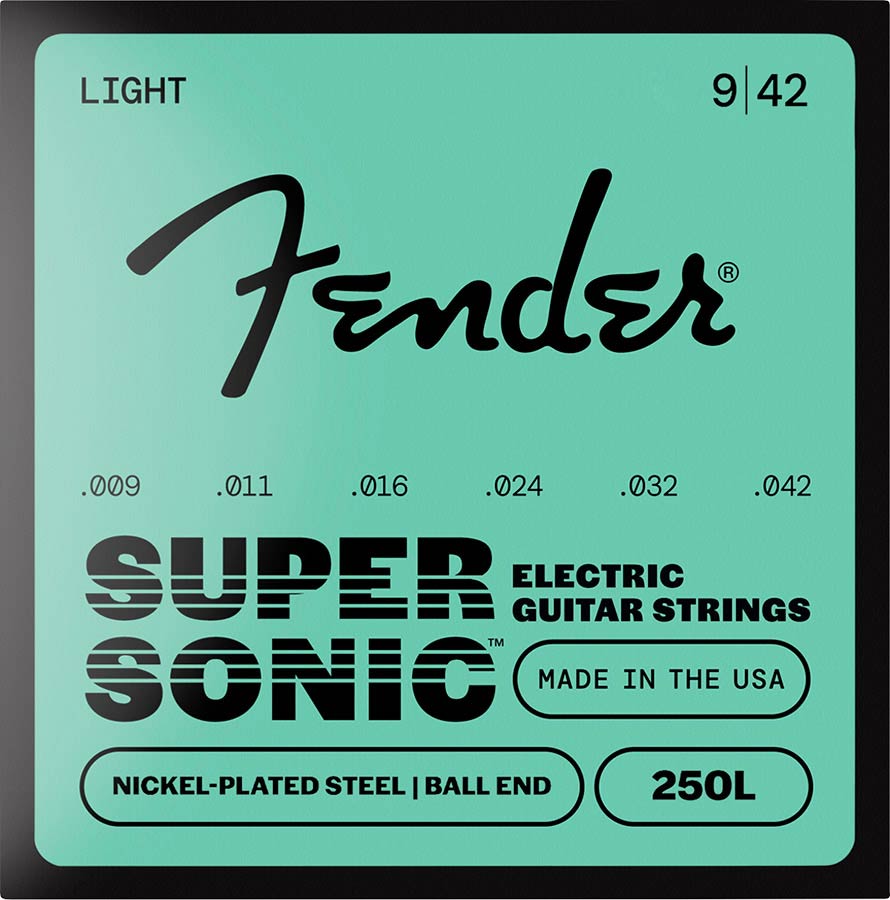 Fender snarenset elektrisch, nickel roundwound, light: 009-011-016-024-032-042, 3-pack
