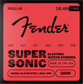 Fender snarenset elektrisch, nickel roundwound, regular: 010-013-017-026-036-046, 3-pack