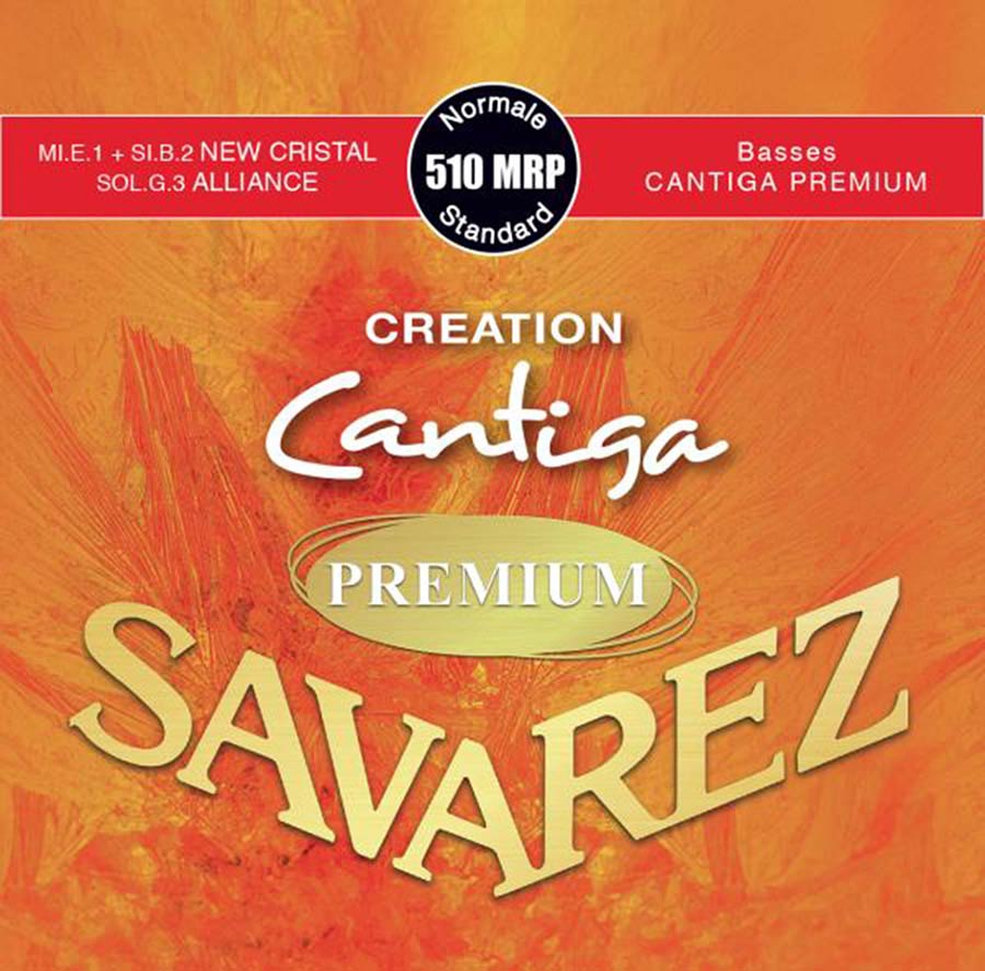 Savarez: Snarenset Klassieke Gitaar, New Cristal Trebles, Polished Silverwound Cantiga Basses