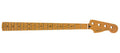 Fender roasted maple Precision Bass neck, 20 medium jumbo frets, 9.5" radius, maple, C shape, MIM