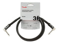 Fender instrumentkabel, zwart, 3ft, 2x haakse jack