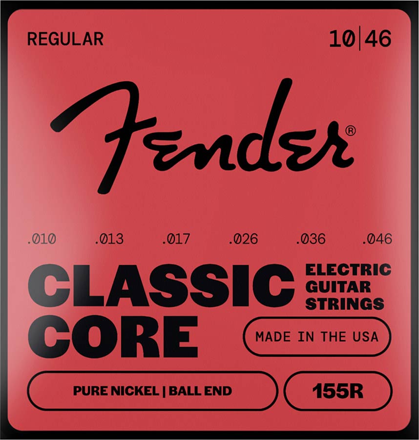 Fender string set electric, vintage nickel, ball ends, 010-013-017-026-036-046