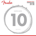 Fender string set electric, stainless steel, regular, ball end, 010-013-017-026-036-046