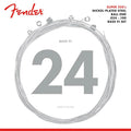 Fender string set electric bass, nickel plated steel, ball ends, 024-034-044-065-080-100