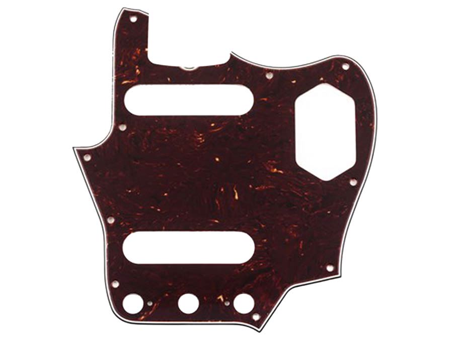 Fender Pure Vintage pickguard, '65 Jaguar, 10-hole mount, brown shell, 3-ply