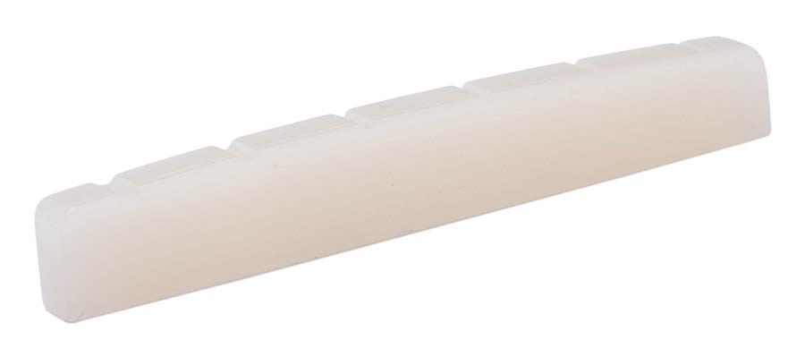 Boston BN-9AU Top nut for electric guitar, unbleached bone, 42,5x6,5x3x1mm, pre-filed, spacing 34,6mm