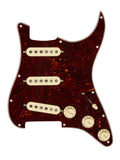 Fender pre-wired Strat pickguard Custom Shop Fat 50's SSS, 11 screw holes, tortoise shell