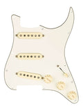 Fender pre-wired Strat pickguard Tex-Mex SSS, 11 screw holes, parchment