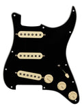 Fender pre-wired Strat pickguard Original '57/'62 SSS, 11 screw holes, black